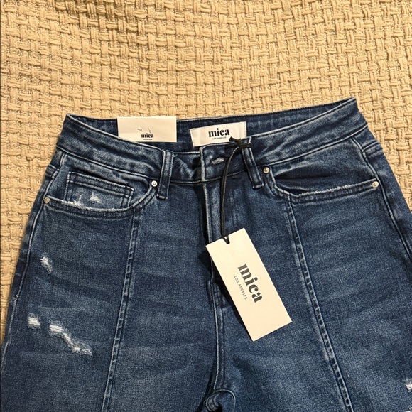 Mica High Rise Distressed Blue Jeans - Picture 2 of 13